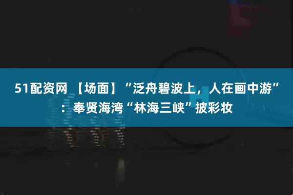 51配资网 【场面】“泛舟碧波上，人在画中游”：奉贤海湾“林海三峡”披彩妆